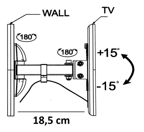 Imagen 6 de 10 de Soporte Monitor Pc Base Móvil Pantalla 13 14 17 19 21 24 27