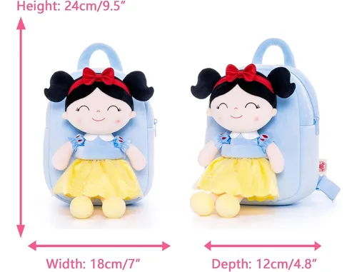 Mochila Y Muñeca De Trapo Y Tela Blanca Nieves
