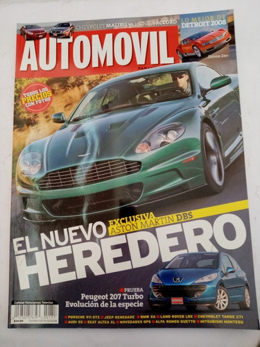 Revista Automóvil Él Nuevo Heredero Febrero 2008 
