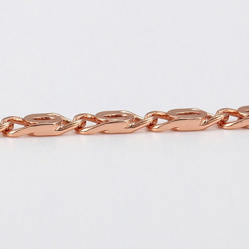 Pulsera Oro 18 K Lam Rosa Gold 19cm X 4 Mm Esclava Calidad