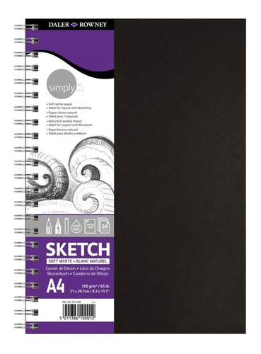 Sketch Book Daler Rowney Simply A4 100g/m2 54fl Espiral     