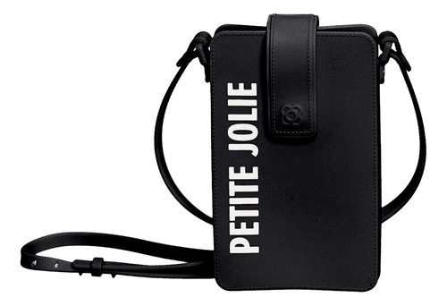 Bolsa Pequena Feminina Petite Jolie Phone Case Lançamento+nf Cor Preto/Branco