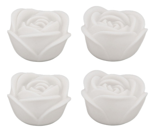 Vela Led Tipo Rosa, 4 Unidades, Sin Llama, Sin Humo, Colorid