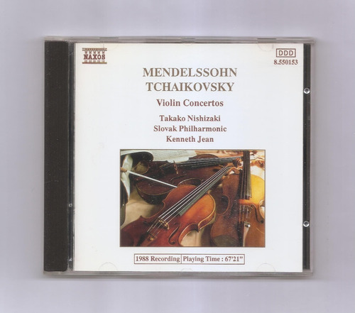 Mendelssohn Tchaikovsky Violin Concertos Nishizaki Jean Cd