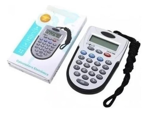 Mini Calculadora Bateria Alca Pescoço De Bolso Inova 7089