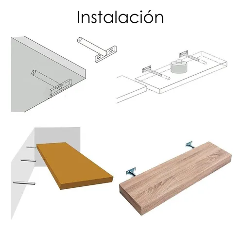 Soporte Invisible Para Repisa Flotante 19cm Pack - 12 Pares