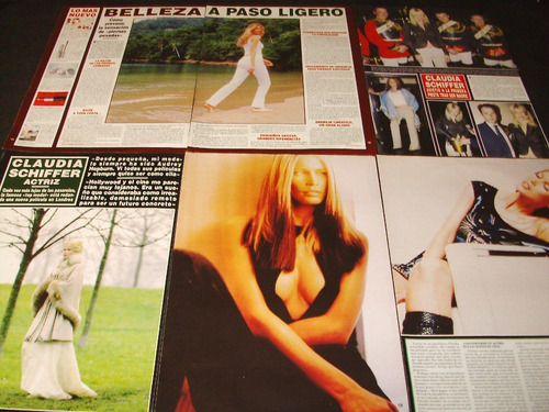 (ab073) Claudia Schiffer * Recortes Revistas Clippings (Usado)