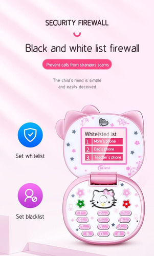Nuevo Teléfono Plegable Hello Kitty Con Dibujos Animados
