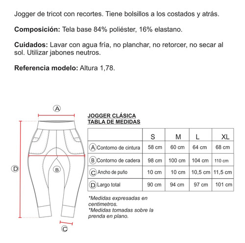 Babucha Jogger Progressive Classic Con Bolsillos