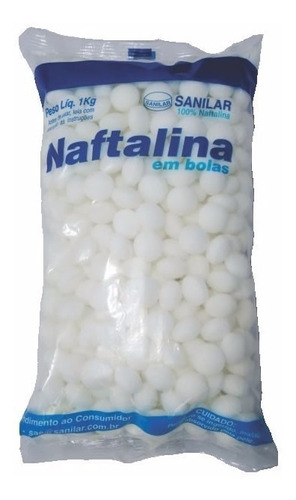 Naftalina Bolas 100% Pura Pacote 1kg