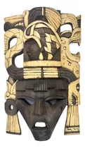 Comprar Máscara De Madera Artesanía Méxicana Maya Con Pirámide