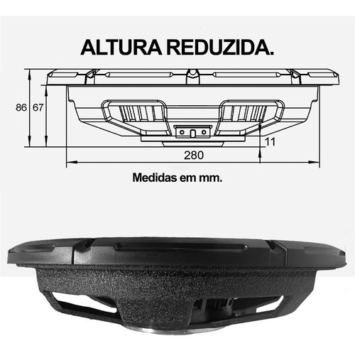 Subwoofer Slin Rebaixado 12 Pol Hurricane Ss-12 300w Rms