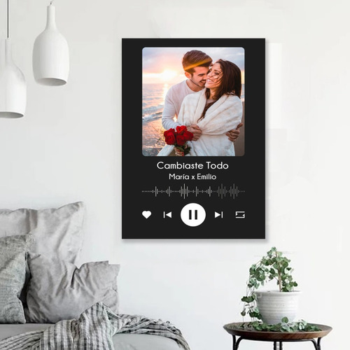 Cuadro Decorativo Código Spotify Regalo Personalizado 30x40c