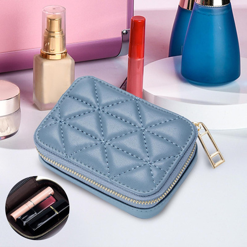 . Estuche Para Lápiz Labial Con Espejo Portátil Para Bolso