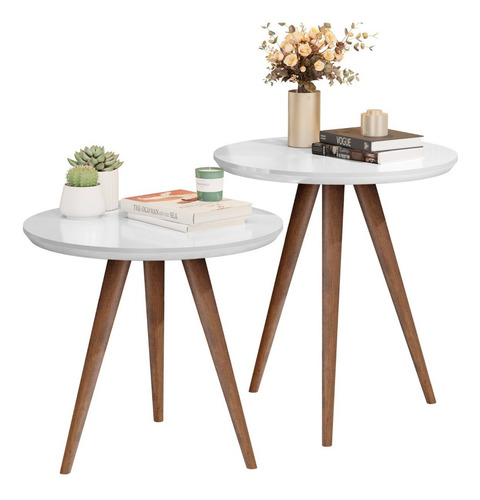 Mesa Lateral Mesa De Apoio Mesinha Pé Palito Cores Cor Branco