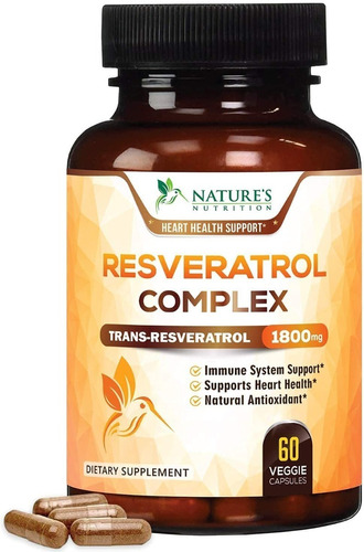 Resveratrol 60 Caps 1800mg - Unidad a $2959