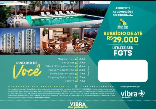 Imagem 2 de 2 de Vila Guilherme Aptos De 2 Dormitórios Com Varanda Grill