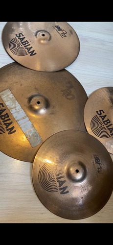 Kit De Pratos Sabian B8 Pro Usados Em Ótimo Estado Dourado-escuro (Usado)
