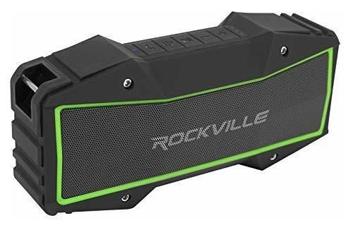 Rockville Rock Everywhere - Altavoz Bluetooth Portátil, Im. Color Negro