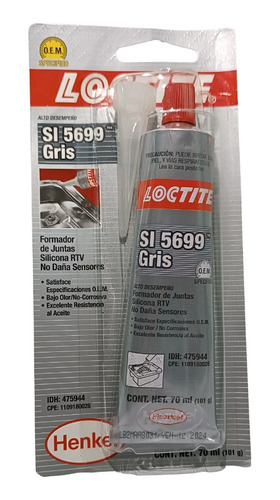 Silicon Gris Loctite Orig  High Temp Made In  Usa By Henkel