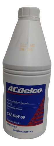 Bidon Aceite Acdelco Caja Manual 1 Litro 80w90 