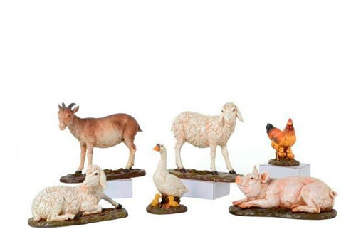 Animales Para Pesebre De 20 Cm Juego Con 6 Figuras