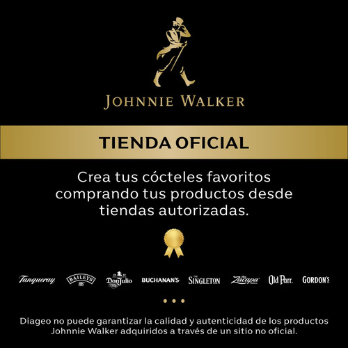 Imagen 2 de 10 de Whisky Johnnie Walker Black Label 12 Años 750ml