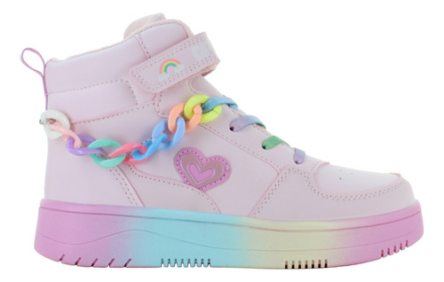 Miss Pink Tenis Bota Moda Casual Cadena Ajustable Niña 89303