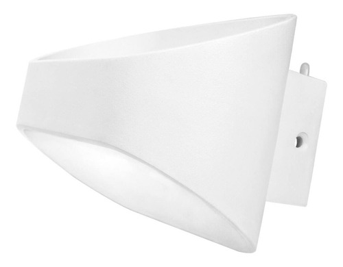 Luminaria Led Pared Ovalo Blanco Exterior 6w Blanco Calido A