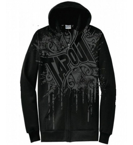 Campera/canguro Tapout Knocked Out Zipup Negro-talle M