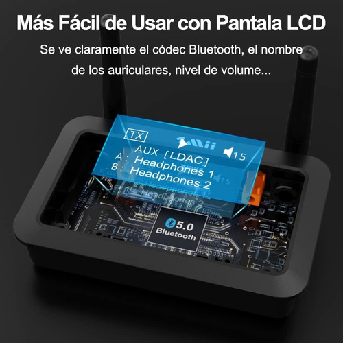 Receptor Transmisor Bluetooth 5.0 1mii B03pro+ Ldac Hi-res