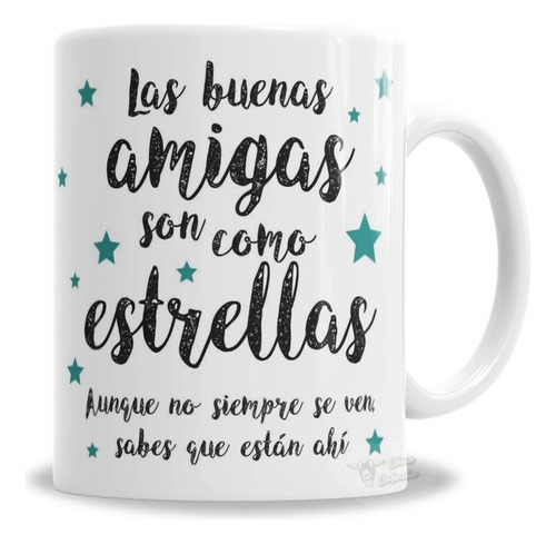 Taza De Cerámica Las Amigas Son Como Estrellas - En Caja