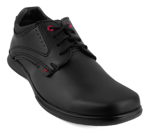 Zapato Juvenil Escolar Hombre Vestir Negro Casual 900-n