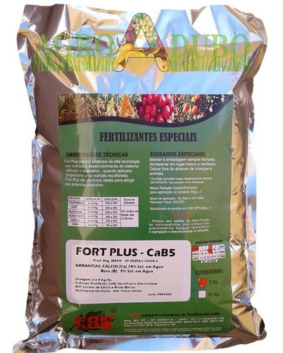 Fertilizante Foliar Cab Calcio19% Boro 3,8% 2kg Adubo