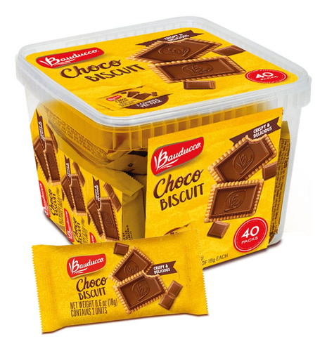 Bauducco Choco - Galletas De Galletas  Paquete De 40  Cruj