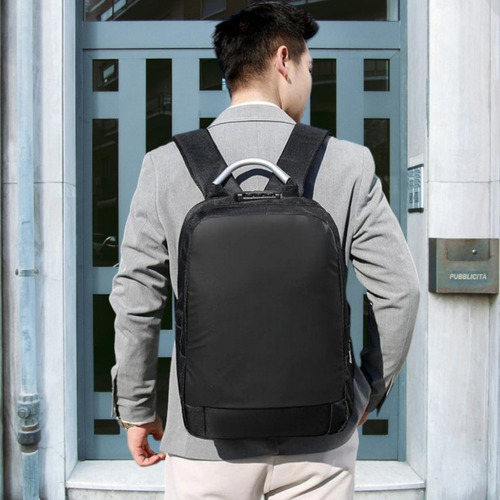 Mochila TheVisionaries Antifurto Executiva Com Cadeado Trava Segurança Porta Usb Saída Fone Ouvido Compartimento Notebook Resistente Reforçada Grande Anti Furto Unissex Masculina Feminina Trabalho