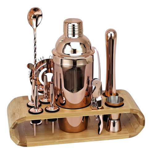 Set De Cocteleria Kit Bartender Utensilios Jigger 11 Piezas