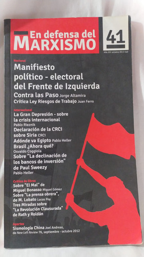 Ed. Rumbos En Defensa Del Marxismo 41 Año Xxi 2013