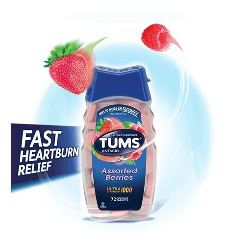 Tums Antacid Assorted Berry Ultra 1000 - 72 Tablets
