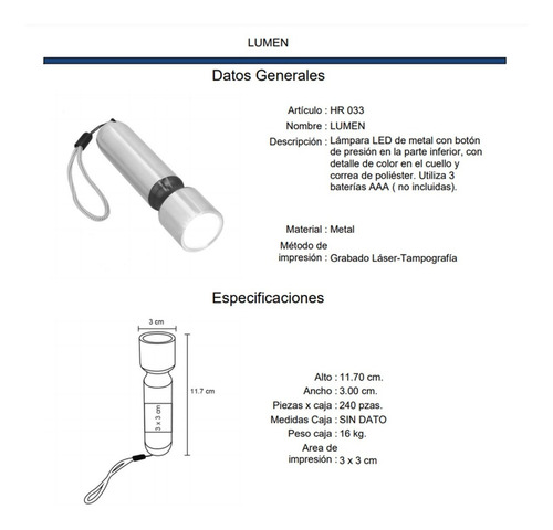 Imagen 4 de 8 de Lámpara Led De Metal Con Botón De Presión