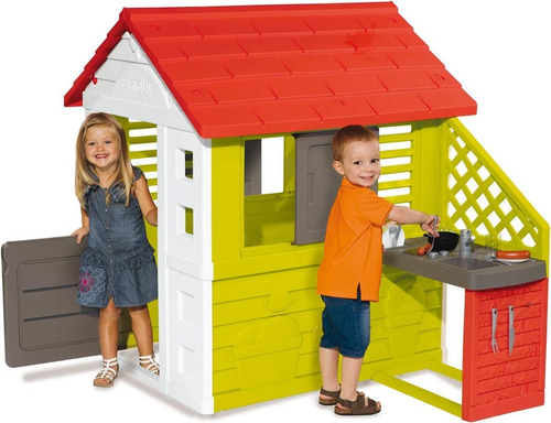 Casa Infantil Con Cocina Y Accesorios By Smoby Sellada (Usado)