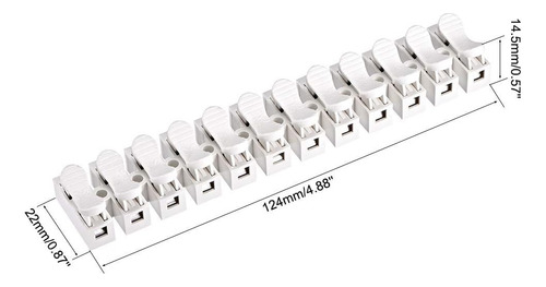 Conector Empalme Rapido Bornera Regleta 12-vias 5a 250v