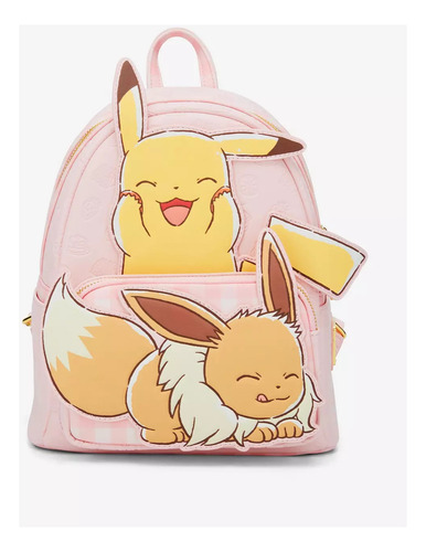 Mini Mochila Nintendo Pokemon Eevee Pikachu Rosa Original Loungefly Hottopic