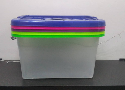 Caja Plastica Transparente Multiuso 20 Lts 