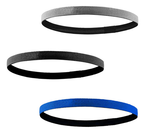 2 X 3 Diademas Deportivas Elásticas Antideslizantes Para