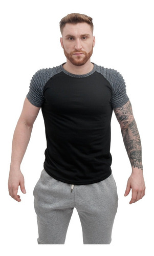 Imagen 1 de 10 de Remera Entallada Hombre Algodon Slim Fit Jersey Peinado A27