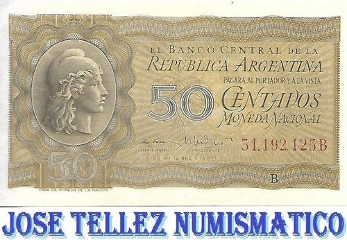 Bottero 1904 50 Centavos Moneda Nacional Serie B Unc Palermo