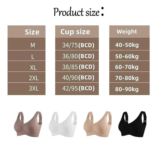 Sujetador Inalámbrico Para Mujer, Sujetador Push Up Sin Aros