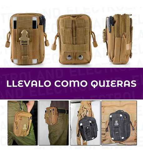 Bolso Canguro Táctico Cinturón Molle Celular Pouch Cintura