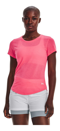 Camiseta Rosado Mujer Ua Streaker Ss 1361371-683-qsu